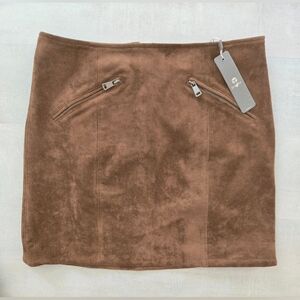 TRACTR Faux Suede Mini Skirt, NWT, Size 10/30